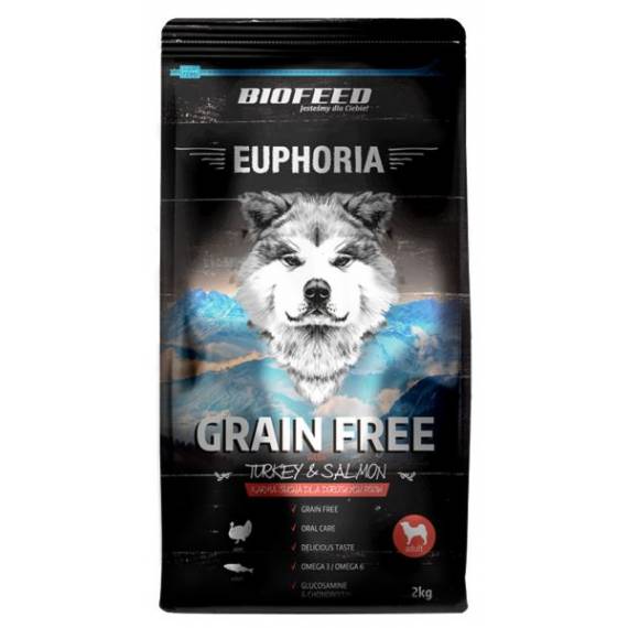 Euphoria ADULT Grain Free Indyk&Łosoś 2 kg