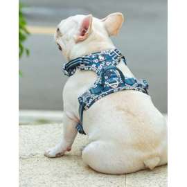 Szelki dla psa Truelove Blossom granatowo-białe XL