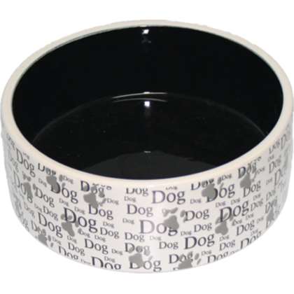 Miska ceramiczna dla psa z napisem DOG 12,5x4,5 cm