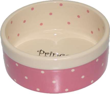 Miska ceramiczna dla psa Princess różowa 13x5,5cm