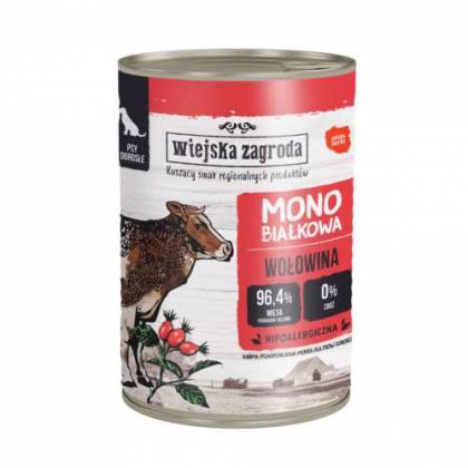 Wiejska Zagroda karma  MONO wołowina 400gr