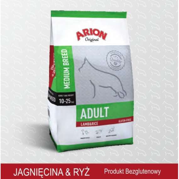 Arion Original średnie rasy jagnięcina&ryż 3 kg