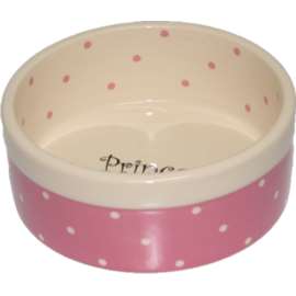 Miska ceramiczna dla psa Princess różowa 15,5x6cm