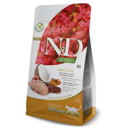 N&D Cat Quinoa Skin&Coat Quail,cocon adult 300 gr