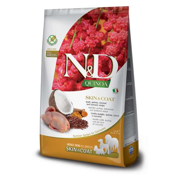 N&D Dog Quinoa Skin & Coat Quail,coconut 800 gr
