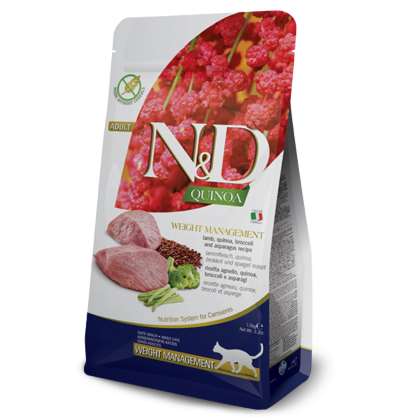 N&D Cat Quinoa jagnięcina,brokuły Nadwaga 1,5kg