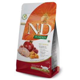 N&D Pumpkin Cat Quail&Pomegr Neutered adult 1,5 kg