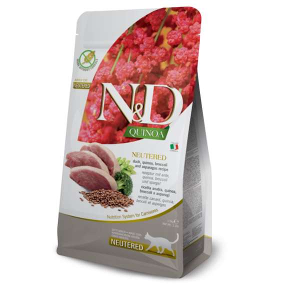 N&D Cat kaczka,quinoa brokuły Neutered 1,5kg