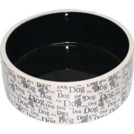 Miska ceramiczna dla psa z napisem DOG 19,5x7,5 cm