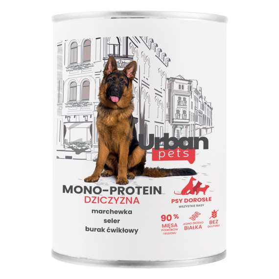 Karma mokra Urban Pets Mono Protein dziczyzna 800g