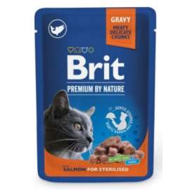 Brit Premium Cat w Sosie Sterilised Łosoś 100g