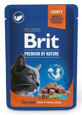 Brit Premium Cat w Sosie Sterilised Łosoś 100g
