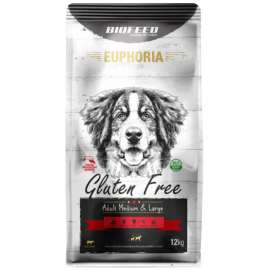 Euphoria Gluten Free ADULT Breed M&L Beef 12kg