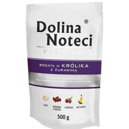 DOLINA NOTECI Premium królik z żurawiną 500g