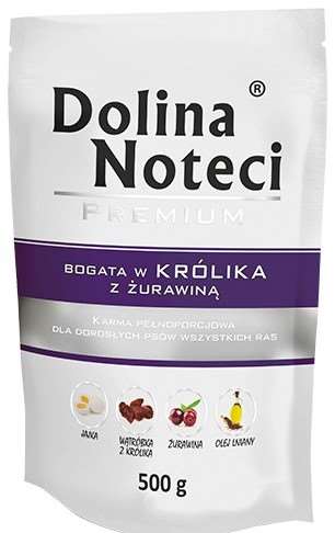 DOLINA NOTECI Premium królik z żurawiną 500g