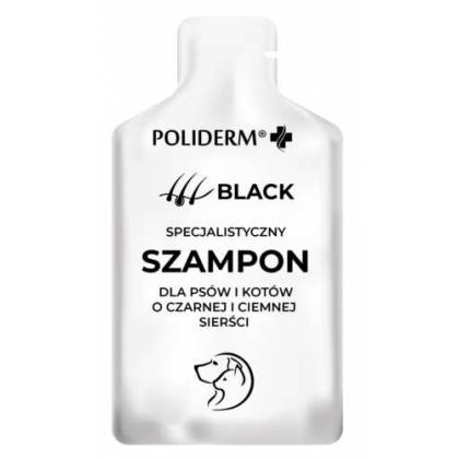 Szampon dla psów i kotów POLIDERM BLACK 15 ml sasz