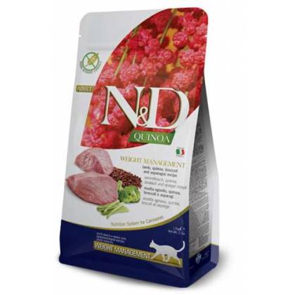 N&D Cat Quinoa jagnięcina,brokuły Nadwaga 300gr