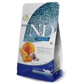 N&D Ocean Cat śledź,dynia,pomarańcza Adult 300 gr