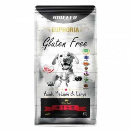 Euphoria Gluten Free ADULT Breed M&L Beef 2 kg