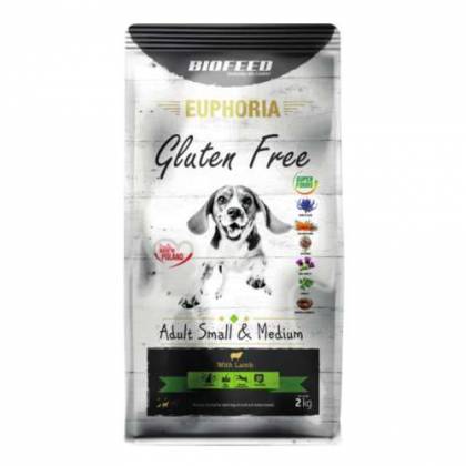 EUPHORIA GLUTEN FREE-DOROSŁE PSY MiŚR JAGNIĘC 12KG