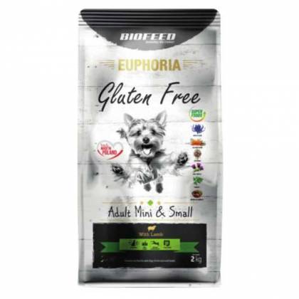 EUPHORIA GLUTEN FREE-DOROSŁE PSY MiMR JAGNIĘC 12KG