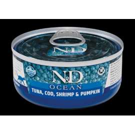 N&D CAT OCEAN TUNA,COD,SHRIMP & PUMPKIN ADULT 70gr