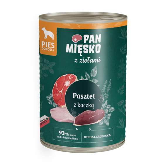 Pan Mięsko z Ziołami Pasztet z kaczką mokra 400gr