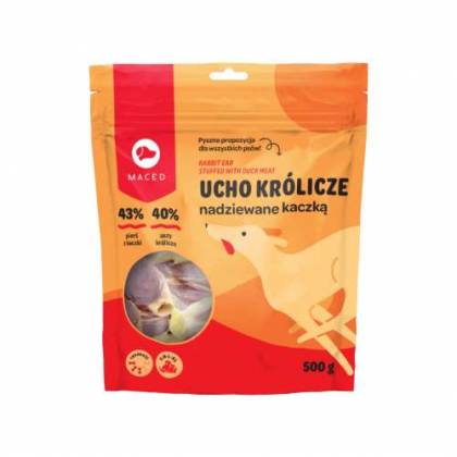 SM UCHO KRÓLICZE NADZIEWANE KACZKĄ 500g