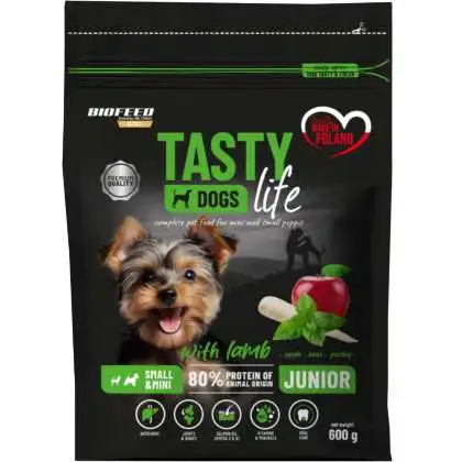 Tasty Dogs Life JUNIOR M&S z jagnięciną 600 gr Tasty Dogs Life JUNIOR M&S z jagnięciną 600 gr