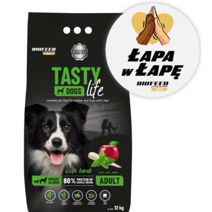 Tasty Dogs Life z jagnięciną 12kg (średnie i duże)