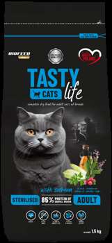 Tasty Cats Life STERILISED z łososiem 1,5 kg