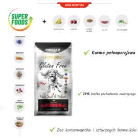 EUPHORIA GLUTEN FREE-DOROSŁE PSY MiŚR WOŁOWIN 12KG