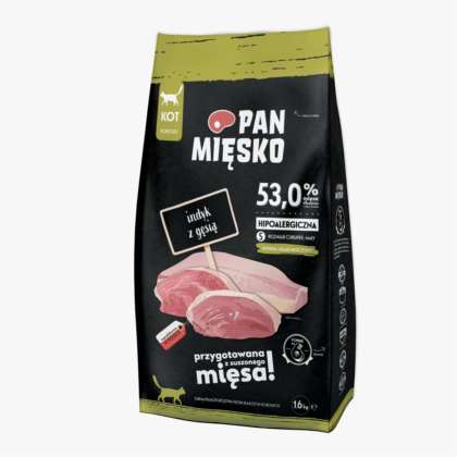 Pan Mięsko sucha dla kota Indyk z gęsią 1,6 kg