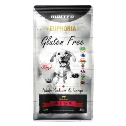 EUPHORIA GLUTEN FREE-DOROSŁE ŚiDR WOŁOWINA 12KG