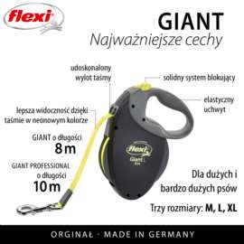 Smycz automatyczna Flexi Giant L,taśma 8m do 50 kg