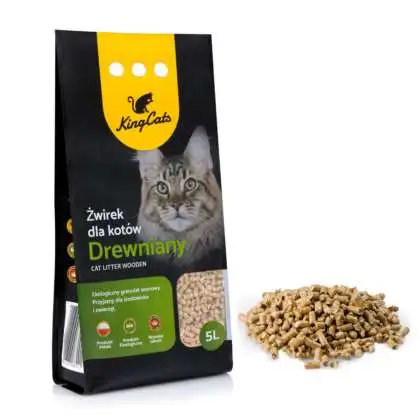 Żwirek dla kotów drewniany 5l Żwirek dla kotów drewniany 5l
