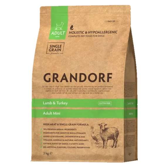 Grandorf Dog Lamb & Turkey - Mini 3kg