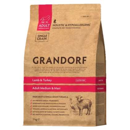 Grandorf Dog Lamb & Turkey - Medium & Maxi 3kg