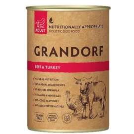 Grandorf  Mokra karma Dog Beef & Turkey 400g