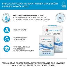 VET PROTECTOR OCZY – CLEAN 20 chusteczek VET PROTECTOR OCZY – CLEAN 20 chusteczek