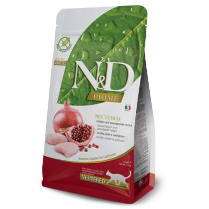 N&D Prime Cat Neutred Chicken&Pomegra adult 300 gr N&D Prime Cat Neutred Chicken&Pomegra adult 300 gr