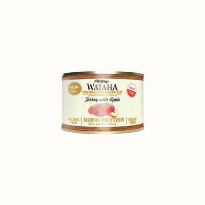 WATAHA MONO PROTEIN 94,4% INDYK Z JABŁKIEM 185gr WATAHA MONO PROTEIN 94,4% INDYK Z JABŁKIEM 185gr