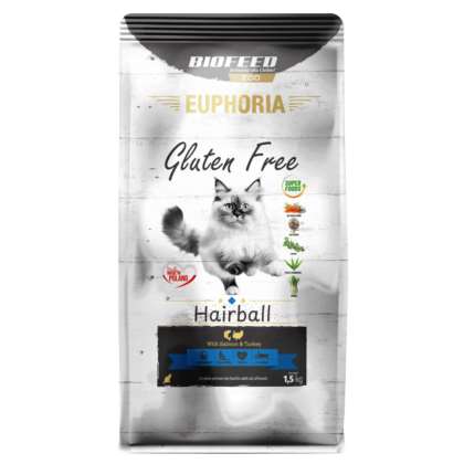 EUPHORIA GlutenFree Cat HAIRBALL Indyk&Łosoś 1,5kg EUPHORIA GlutenFree Cat HAIRBALL Indyk&Łosoś 1,5kg