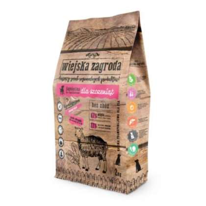 Wiejska zag. jagnięcina i szpinak  szczeniąta 2kg