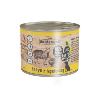 Wiejska Zagroda Indyk z jagnięciną 200 gr Wiejska Zagroda Indyk z jagnięciną 200 gr