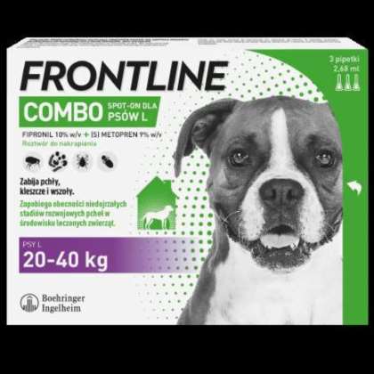 FRONTLINE combo dla psów L 3 pipety FRONTLINE combo dla psów L 3 pipety