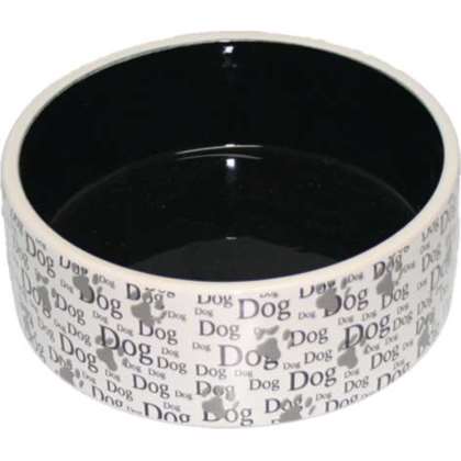 Miska ceramiczna dla psa z napisem DOG 15,5x6cm Miska ceramiczna dla psa z napisem DOG 15,5x6cm