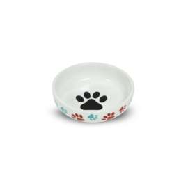 Miska ceramiczna dla kota lub psa motyw łapek 14x4 Miska ceramiczna dla kota lub psa motyw łapek 14x4