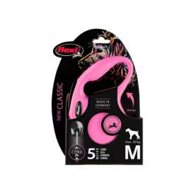 Smycz Flexi Classic rozm.M-5m do 20kg,rózowy linka Smycz Flexi Classic rozm.M-5m do 20kg,rózowy linka