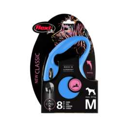 Smycz Flexi Classic rozm.M-8m do 20kg,niebie linka Smycz Flexi Classic rozm.M-8m do 20kg,niebie linka